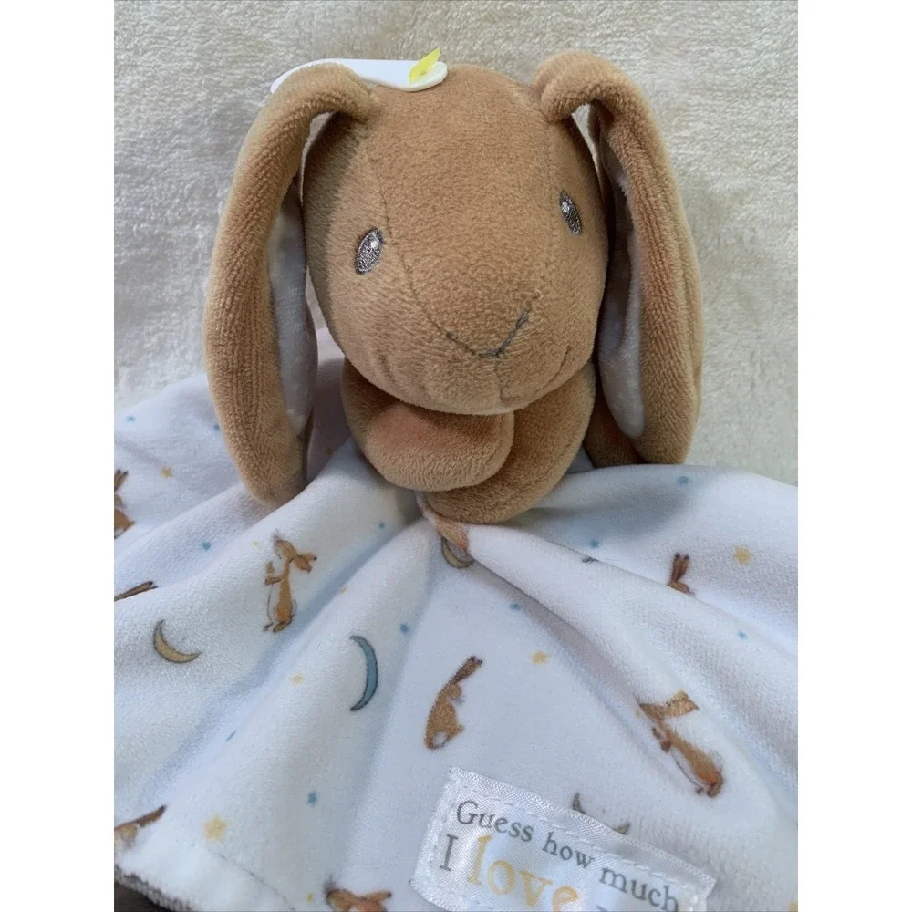 Guess How Much I Love You Bunny Baby‎ Security Blanket Lovey soft knot knotted